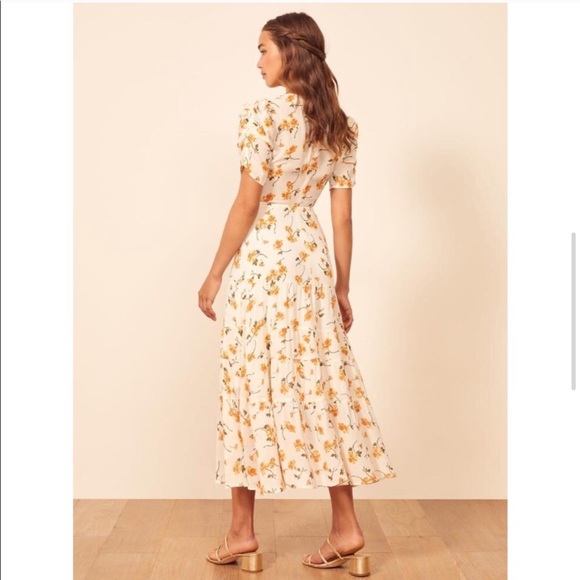 NEW REFORMATION Limonada Cosa Midi Dress - Picture 4 of 4